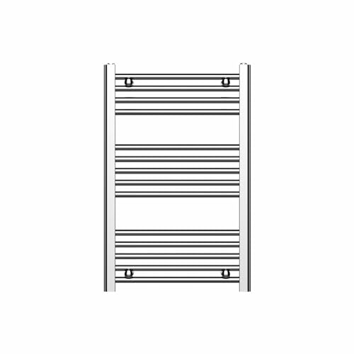 Go Bathrooms Nola Bathroom Towel Rail Heated Bathroom Radiator Wall Mounted Ladder Rail Chrome - 770mm x 500mm