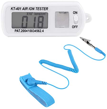 Luft-Ionen-Tester-Messgerät mit Handschlaufe, Mini-Auto-Luft-Ionen-Tester-Messgerät für Negativ-Luft-Ionen-Generator mit LCD-Display
