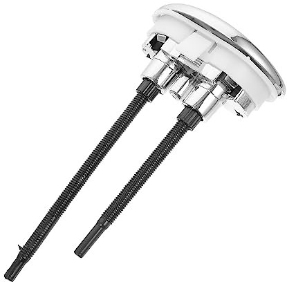 VekkEr Doppelspül-Toiletten-Druckknopf, Spülkasten-Füllventil, 1 Set Toilettentank-Knopf, Badezimmer-Toiletten-Knopf, Toilettentank-Spüler, Spülung, Toilettentank-Knopf, Doppelspül-Knöpfe