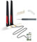 Wireless WiFi 7 Network BT5.4 Card BE200NGW 7th M.2 Mini Desktop kit WiFi 7 Adapter 802.11BE Tri-Band 8774Mbps WiFi not Support AMD Motherboards for Windows 10/11