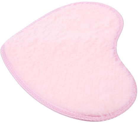 ABOOFAN Tapis De Moelleux De Cœur 30x40 Cm en Polyester Rose pour Chambre à Coucher Décoration Intérieure Ambiance Chaleureuse Confort Pieds