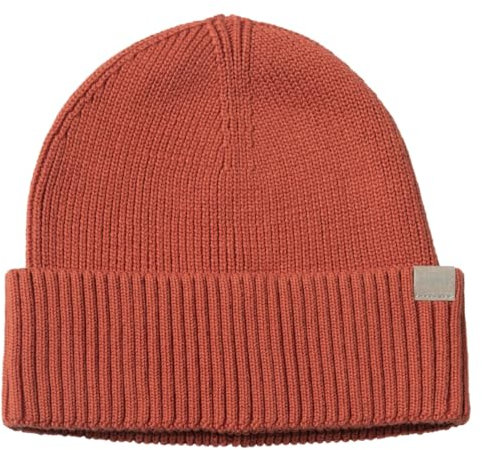 Living Crafts - NURI | Wintermütze, Damen-Beanie-Mütze, Herren Strick Beanie, Mütze mit klassischem Bündchen für Damen, Herren, Unisex, Bündchenmützen, weich und warm (Spice)