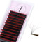 ALLOVE Extension de cils ombré rouge super léger - Volume éventail - 0,05 mm - Boucles C - 15 à 20 mm - Accessoire d'extension de cils auto-aplatissants
