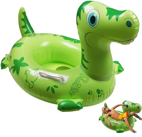 Pool Inflatables for Kids, Inflatable Pool Floats for Kids, Dinosaur Baby Swimming Float with Sound Tails and Handle, Kids Pool Inflatables for Boys Girls Summer Beach Water Sports Toys