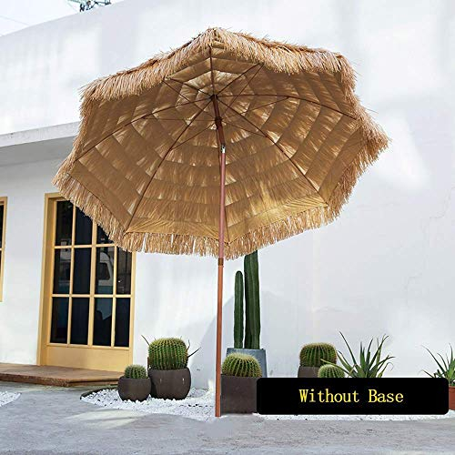 GLJTUO Garten-Sonnenschirm, Stroh-Sonnenschirm, Outdoor-Strandschirm, Hawaii-Sonnenschirm Für Pool/Terrasse/Innenhof Mit Neigungsfunktion
