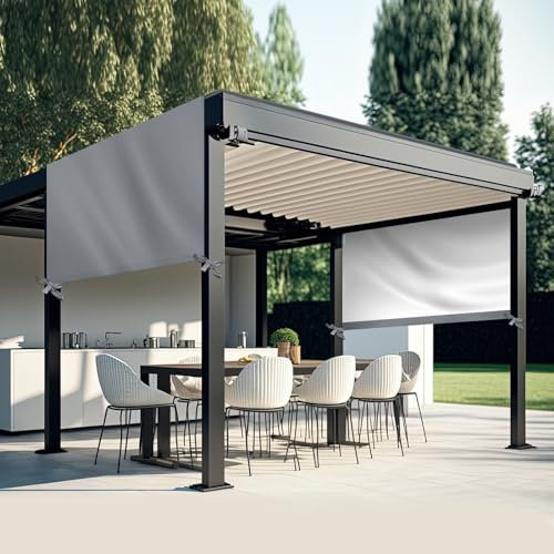 Wowangce Universal Pergola Replacement Canopy Outdoor Canopy Shade Cover Waterproof Shade Top Cover for Outdoor Patio Porch Backyard(16 x 10 ft,Gray)