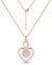 Roségold Halskette für Damen - 925 Sterling Silber 14K Vergoldet mit Zirkon Strass Unendlichkeit Liebe Herz Anhänger - Schmuck Ketten Frauen
