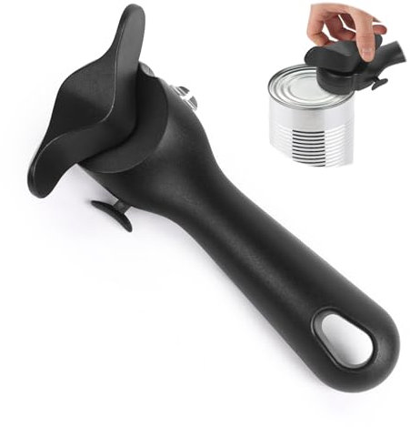 Figarge Manueller Dosenöffner Dosenöffner mit Hebezange Multifunktionaler Flaschenöffner Keine scharfen Kanten Geeignet für Weihnachtsfeiern Neujahrsfeiern Black Can Opener