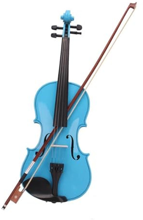 Geige Anfänger 4/4 Himmelblaue Akustische Violine Mit Bogenetui Saiteninstrument