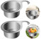 2PCS Stainless Steel Swan Sink Strainer Basket,Multifunctional Drain Basket, Stainless Steel Draining Basket Corner Sink Strainer,Sink Drainer Basket, Draining Basket for Kitchen Sink Drain Basket