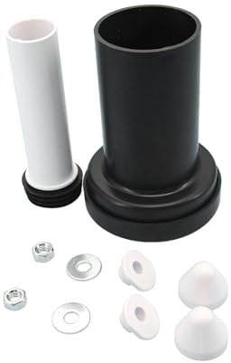 Mendorio Kit de raccordement pour cuvette suspendue, compatible avec Geberit (152.426.46.1), comprenant un tuyau d'évacuation et un tuyau de remplissage, avec joints.