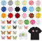 36 Stück Patches zum Aufbügeln, Bestickte Flicken zum Aufbügeln Kinder, Bügelflicken Blumen Schmetterling, Bügelbilder für Textilien, Aufbügel Patches für Jeans, Jacken, Hüte