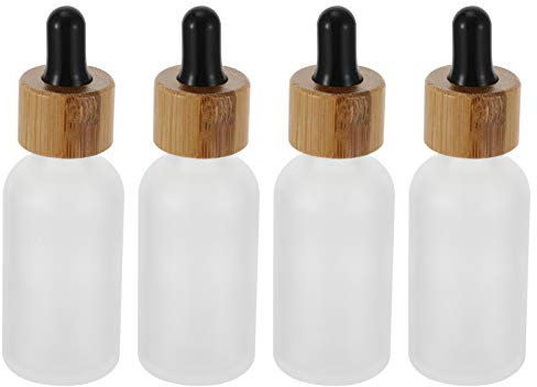 FRCOLOR Bouteilles De Stockage 30 Ml Compte-gouttes Bouchon En Bois Sous-bouteille En Verre Pour Voyage Et Camping