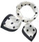 GAROZATION Polka Dot Seidenschal Damen Fashion Kleines Quadratisches Halstuch Bedrucktes Tuch Mit Schwarzem Rand Stilvolles Accessoire Für Taschen Und Outfits