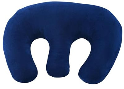 perfeclan Brustkissen, Massagestützkissen, tragbar, bequem, mit Reißverschluss, Massage-Brustkissen, Hohlkissen zum Schlafen auf Reisen, Blau