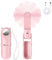 Wotplay Mini Ventilateur Portable Ventilateur De Poche 3-in-1 Petit Ventilateur Portable Main Avec Puissance Mobile Pour L'été Intérieur Extérieur Voyage Cadeau Couleur Rose