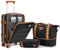 imiomo Valise avec Avant Poche Ordinateur, 56x24x38cm Bagages de Main Rigide en ABS, Ultra-Léger et Portable, 4 roulettes Doubles Pivotantes et Serrure TSA Inclus 1 Trousse Toilette et 1 Sac Voyage