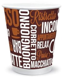 Carte Dozio - Lot de 50 verres recyclables en papier à usage unique, couleurs fantaisie, 240 ml pour café, eau et boissons gazeuses