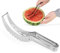 Gosknor Stainless Steel Watermelon Cutter Slicer, Ergonomic Fruit Slicer Knife for Watermelon, Melon, Cantaloupe, and Honeydew, Comfortable Grip Melon Cutter Tool for Camping Kitchen Gadget