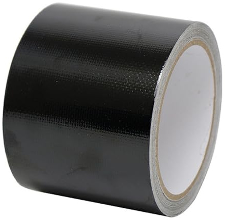 Guyode Klebeband Wasserdicht, Markisenstoff Reparaturflicken Selbstklebend, Reparaturklebeband für Gewebeplanen, Planenflicken, für lkw Abdeckplane, Markise, Zelt (Schwarz, 8cm x 10m)