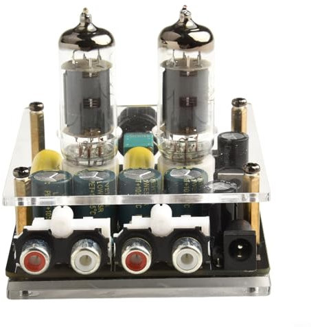 ZAMETTER Tube Preamp Amplifiers Audios Tubes Preamps Stereo Valve Preamps Fidelity Tubes Preamplifier with Adjustable Waveform Switch and 6A2 Tube for Home Theater Sound System