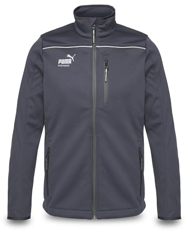 PUMA Workwear Jacke Herren aus Drei-Lagen-Softshellgewebe - Wasserabweisend und Winddicht - Slim Fit - Softshelljacke Arbeitsjacke für Handwerk, Produktion Logistik und Baugewerbe