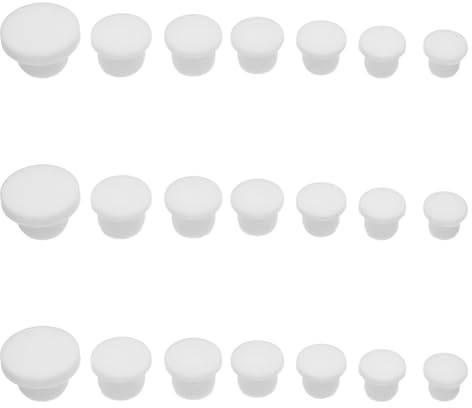 LOORGVEL 21pcs Silicone Salt Shaker Stoppers Replacement Salt and Pepper Shaker Stoppers Reusable Hollow Seal Plugs Bottle Stopper Caps for Kitchen Containers Moisture-Resistant Fresh Storage