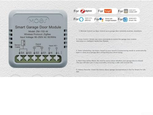 Interruttore apriporta per garage, per Alexa e per HomeKit - PC ignifugo a parete con timer elettrico