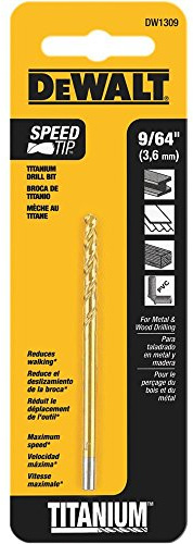 DEWALT DW1309 9/64-Inch Titanium Split Point Twist Drill Bit