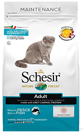 Schesir Adult, Alimento Secco Completo per Gatti Adulti, Con Prosciutto, Vitamine Aggiunte, Senza Conservanti e Coloranti, 1,5 kg