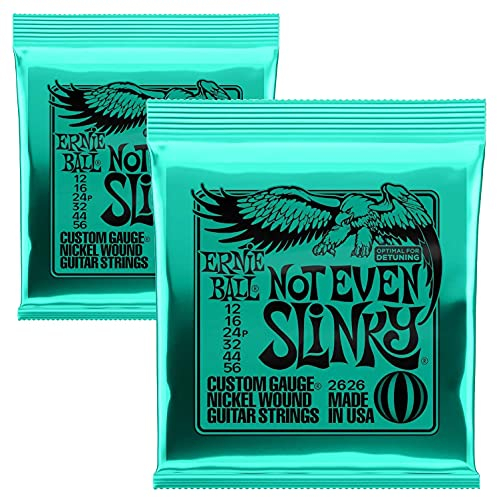 2626 Ernie Ball Not even Slinky Saiten E-Gitarre 12-56 (2 Packungen)