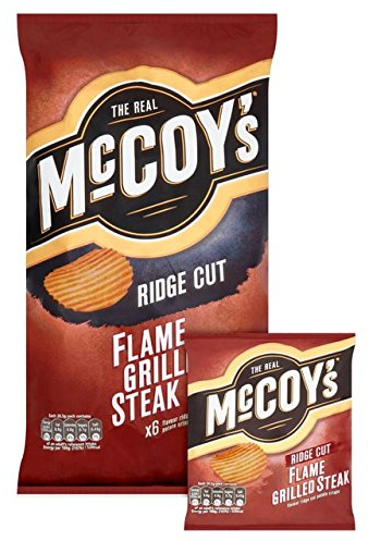 McCoys Flame Grilled Steak Crisps 6 X 32G