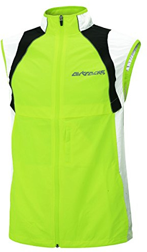 Airtracks Herren Fahrradweste Laufweste Radweste Leichte Wind Weste Reflektierend Winddicht Ärmellos Windstopper Atmungsaktiv Windstopper S M L Xl XXl 3XL 4XL - neon-weiß - M - Herren