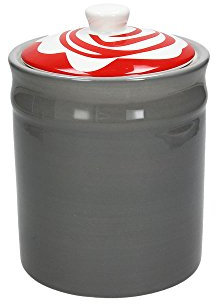 Tognana Vorratsdose/Kaffeedose WOM, elefantengrau, 1800 ml. Volumen, 20 cm hoch, aus Keramik