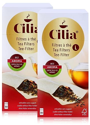 CILIA® Teefilter 80 Stk. Grösse L ohne Halter verwendbar (2er Pack)