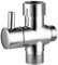Ciencia Metal T-Adapter with Shut-Off T Valve, 7/8 or 15/16 and G1/2 3-Way Water Tee Connector,for Handheld Toilet Bidet Spray Bathroom,Chrome, DSF006