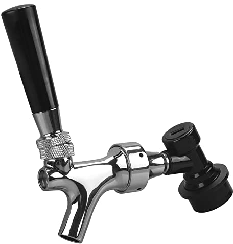 Robinet à bière, en acier inoxydable, avec verrouillage à boule, corps chromé