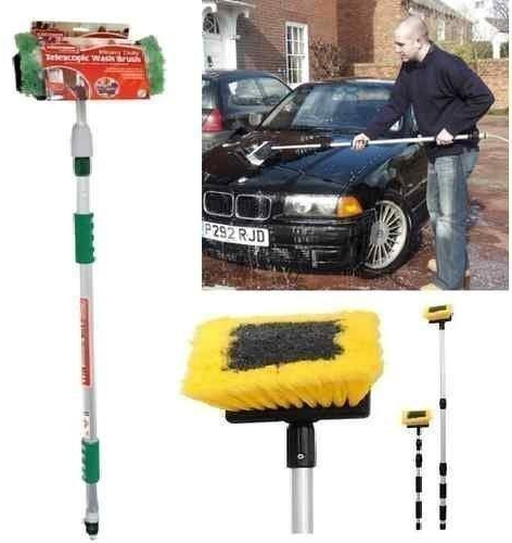 Unibos 2m Telescopic Hose Water Fed Caravan Boat Car Van Bus Window Wash Brush Cleaner