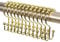2 Lb. Depot Ganci per tende da doccia doppi anelli (finitura decorativa dorata) Gancio metallico in acciaio inossidabile resistente alla ruggine di alta qualità, sfere a rulli in ottone, set di 12