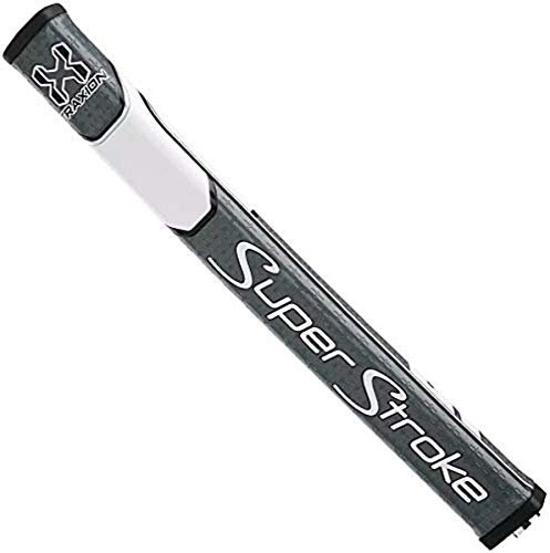 Super Stroke Unisex-Erwachsene Putter Grip Traxion Flatso Golf-Puttergriff, Grau/Weiß, 1.0