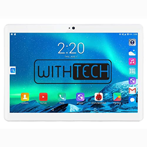 WITHTECH Tablet 10 Android CIS Edison V Doble Cristal Templado Octa Core 6 GB RAM 64GB ROM 3G TELEFONO WiFi GPS Dual SIM (Dorada)