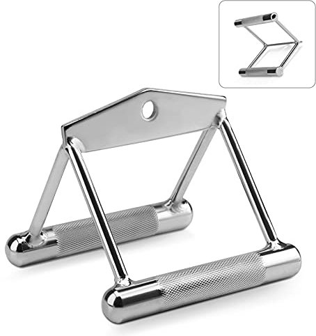 Youyijia Double Seated V Twin Cable Grip Handle Multi Gym Cable Attachment Bar Twin Cable Exercise Accessories Double Seated Row Lat