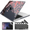 DONGKE for M4 MacBook Pro 16 Inch Case 2024 2023 2021 A3403 A3186 M3 A2991 M2 A2780 M1 A2485 Pro/Max Chip, Plastic Hard Shell Case & Keyboard Cover for Mac Pro 16 with Touch ID, Black Cherry Blossoms