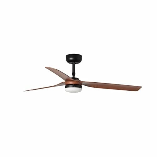 Faro Barcelona 33817-21 - PUNT LED Ventilador de techo negro/madera oscura con motor DC