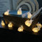 Niedliche Tier Hase LED Lichterketten Batteriebetriebenes Nachtlicht für Indoor Outdoor Halloween Weihnachten Thanksgiving Home Party Kinder Kinder Schlafzimmer Dekoration (Weißer Hase)
