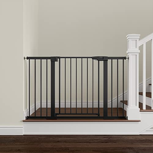 Mumeasy Babygitter für Treppen und Türen, Kindersicherung, druckmontiertes Kindergitter, 74 - 130 cm