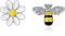 BSLVWG Mini Biene Gänseblümchen Blume Asymmetrische Ohrstecker für Frauen Teenager Mädchen Sensibles Ohr Mode Tier Niedlich Piercing Post Hypoallergen Modeschmuck Geschenke Geburtstag