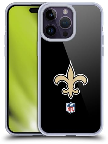 Head Case Designs Offizielle NFL Einfarbig New Orleans Saints Logo Gelhülle [Militärischer Schutzgrad] Kompatibel Mit Apple iPhone 14 Pro Max Und Kompatibel Mit MagSafe