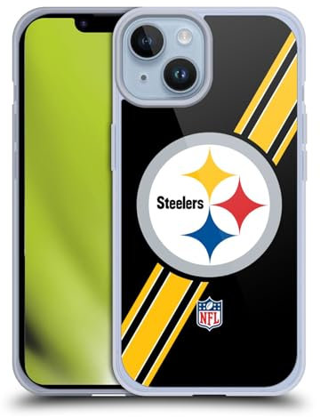 Head Case Designs Licenciado Oficialmente NFL Rayas Logotipo de Pittsburgh Steelers Caso Funda de Gel Suave Compatible con Apple iPhone 14