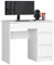 AKORD | Computertisch | Schreibtisch 4 Schubladen | Komfort | Hohe Qualität | Solide | Für Zuhause | Für das Büro | Ergonomie | Für die Arbeit | B90 x H77 x T50 cm | Weiß